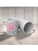 Mr. & Mrs. Panda Keramiktasse Axolotl Hurra mit Spruch in Grau Pastell