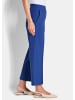 GOLDNER Elegante Stoffhose mit Biesen in royalblau