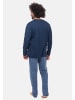 Ammann Schlafanzug Night & Home Cotton in Blau