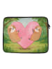 Mr. & Mrs. Panda Notebook Tasche Faultiere Herz Design ohne Spruch in Weiß