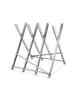 relaxdays Sägebock in Silber - (B)83 x (H)82 x (T)80 cm