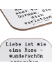 Mr. & Mrs. Panda Coaster Spruch Rose Herzschmerz mit Spruch in Weiß