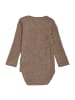 müsli Langarmbody aus Merinowolle in Walnut melange