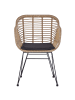 Beliani 3-tlg Bistro Set TROPEA II in Braun/Schwarz