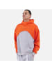 Megaman Hoodie Kapuzenpullover Unisex Oversize in Orange-Grau