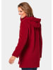GOLDNER Kurzgröße:  Eleganter Wintermantel mit Kapuze in rot