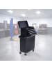 relaxdays Werkstattwagen in Schwarz - (B)59,5 x (H)104 x (T)28 cm