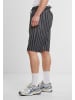 Urban Classics Urban Classics Pinstripe Trackshorts in black/white