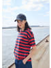 ELBSAND T-Shirt Luani in Coldwater + Barberry STRIPE
