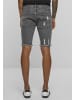 2Y Premium 2Y Premium Herren 2Y Destroyed Skinny Denim Shorts in grey