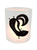 Mr. & Mrs. Panda Glas Windlicht Stinktier Handstand ohne Spruch in Transparent