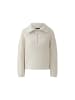 Oui Troyer-Pullover aus Baumwollmischung in Offwhite