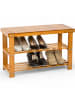 tectake Schuhbank Silke 70 x 28 x 45,5 cm, braun