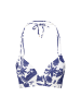 Linga Dore Linga Dore Triangel Bikini top in Blue white print