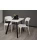 58 aufm Kessel BISTROTISCH Eirene 70x70x75 schwarz matt/weiß matt lack