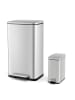 COSTWAY Mülleimer 2er Set 40L+6L in Silber