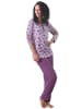 NORMANN Frottee Pyjama Schlafanzug Sterne - 48794 in beere