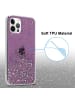 cadorabo Hülle für Apple iPhone 12 PRO MAX Glitter in Lila mit Glitter