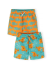 Minoti 2-er Pack Badeshorts 29SWIM205 in orange