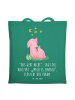 Mr. & Mrs. Panda shopping tasche Schwein Glück mit Spruch in Mint