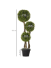 HOMCOM Kunstpflanze-17L x 17B x 90H cm-Grün