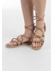 IZIA Damen Sandalen Aus Leder in Kamel