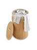 relaxdays Wäschekorb in Creme - (H)65 x Ø41 cm