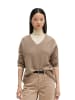 Marc O'Polo V-Neck-Strickpullover loose in Earthy Taupe