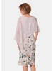 GOLDNER Kurzgröße:  Kleid Florales Druckkleid, Chiffonüberwurf in hellmelba / geblümt