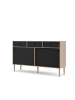 ebuy24 Sideboard Penny Schwarz 148 x 41 cm