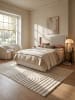 KADIMA DESIGN Hochflor-Teppich fussbodenheizung-geeignet ENRICK Bogen-Relief gewebt in Creme