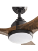 Beliani 2-tlg Deckenventilator mit Licht MOYAR in Braun/Schwarz
