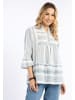 IZIA Shirt in Blau Wollweiss