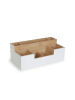 relaxdays Schreibtisch Organizer in Weiß/Natur - (B)30 x (H)11 x (T)15 cm
