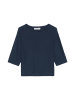 Marc O'Polo DENIM Kurzarm-Strickpullover loose in navy teal