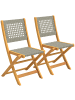 Outsunny Gartenstuhl Set,47,5L x 56B x 88H cm,Grau