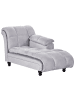 Beliani Chaiselongue LORMONT in Grau - (W) 141 x (H) 76 x (L) 70 cm