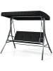 COSTWAY Hollywoodschaukel 3-Sitzer in Schwarz