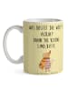 Mr. & Mrs. Panda Tasse Nachtfalter Fähnchen mit Spruch in Gelb Pastell