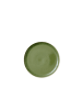 Studio Round Lunchteller North in Matte white/Shiny moss