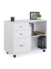 relaxdays Rollcontainer in Weiß - (B)80 x (H)66 x (T)40 cm
