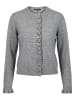 Zero  Strick-Cardigan mit Rüschen in True Grey Melange