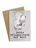 Mr. & Mrs. Panda babykarte Panda Beste Pflegeeltern der Welt mit... in Grau Pastell