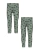 name it Hose 2er-Set Regular Fit Elastisch Allover-Print in Grün-2