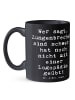 Mr. & Mrs. Panda Tasse Spruch Training mit Logopädin mit Spruch in Schwarz