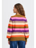 ICHI Strickpullover IHEDEN Loose fit in Green mix color stripe