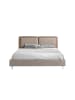 Angel Cerdá Bett 7154 in Nerz / Grau / Stahl – (B)217 x (H)222 x (T)100 cm
