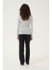 Kaffe T-shirt KAhanne Slim fit in Grey/Silver Lurex/Chalk Stripe