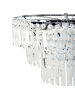 Beliani Pendelleuchten AMENEIRO in Transparent/Silber - (W) 45 x (H) 42 x (L) 45 cm