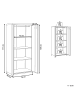 Beliani Kleiderschrank VARNA in Schwarz - (W) 76 x (H) 171 x (L) 50 cm